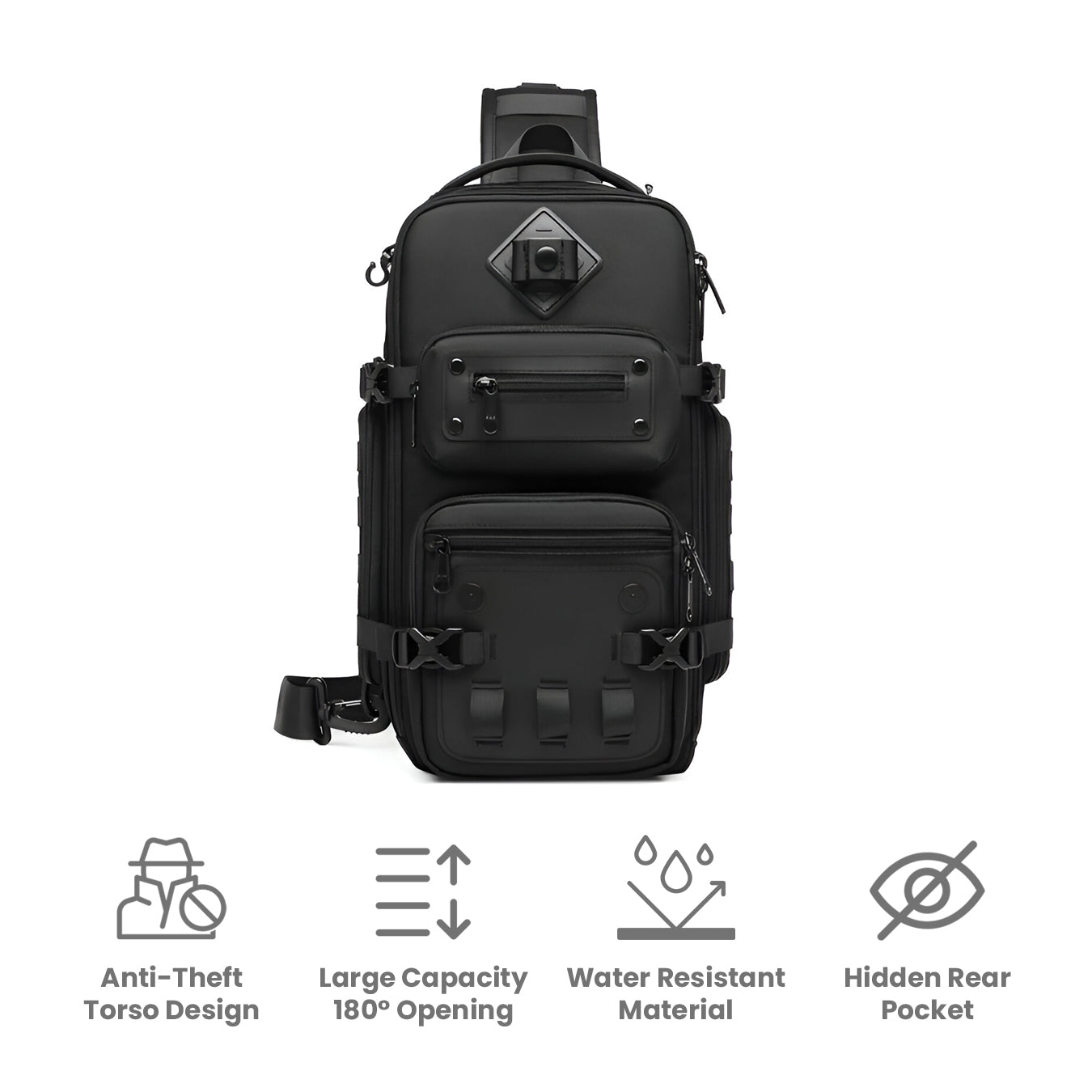 JETTIQ™ | SecureStride Large Anti-Theft Crossbody Bag