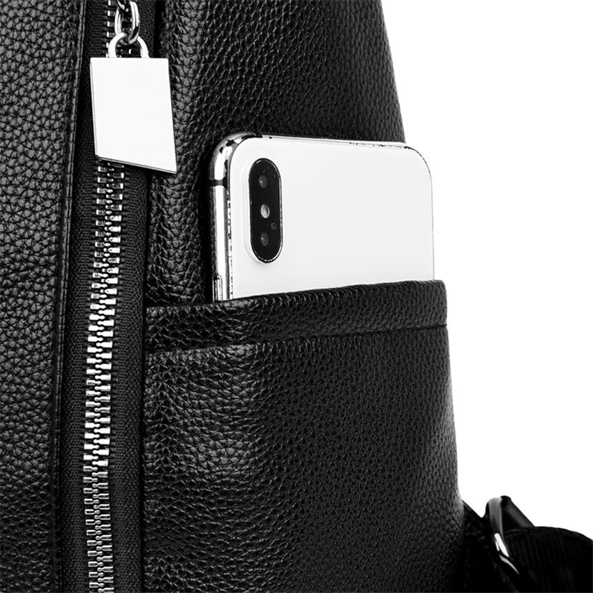JETTIQ™ | Women's Anti-Theft Leather Backpack